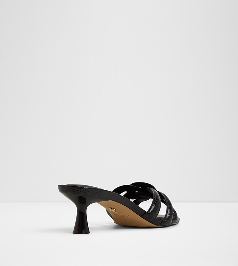 GWELIWIEN Textured Heeled Sandals
