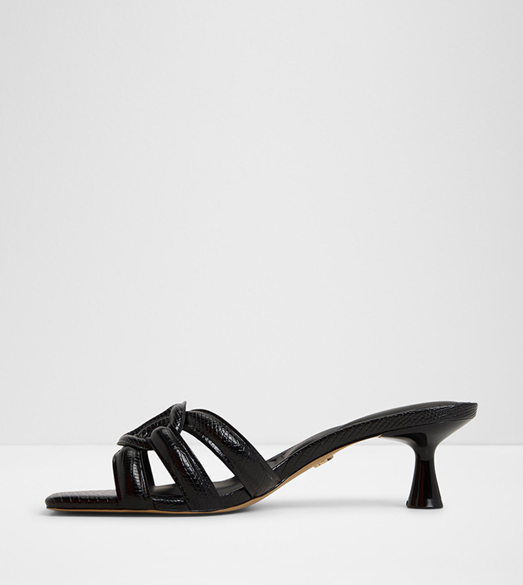 GWELIWIEN Textured Heeled Sandals