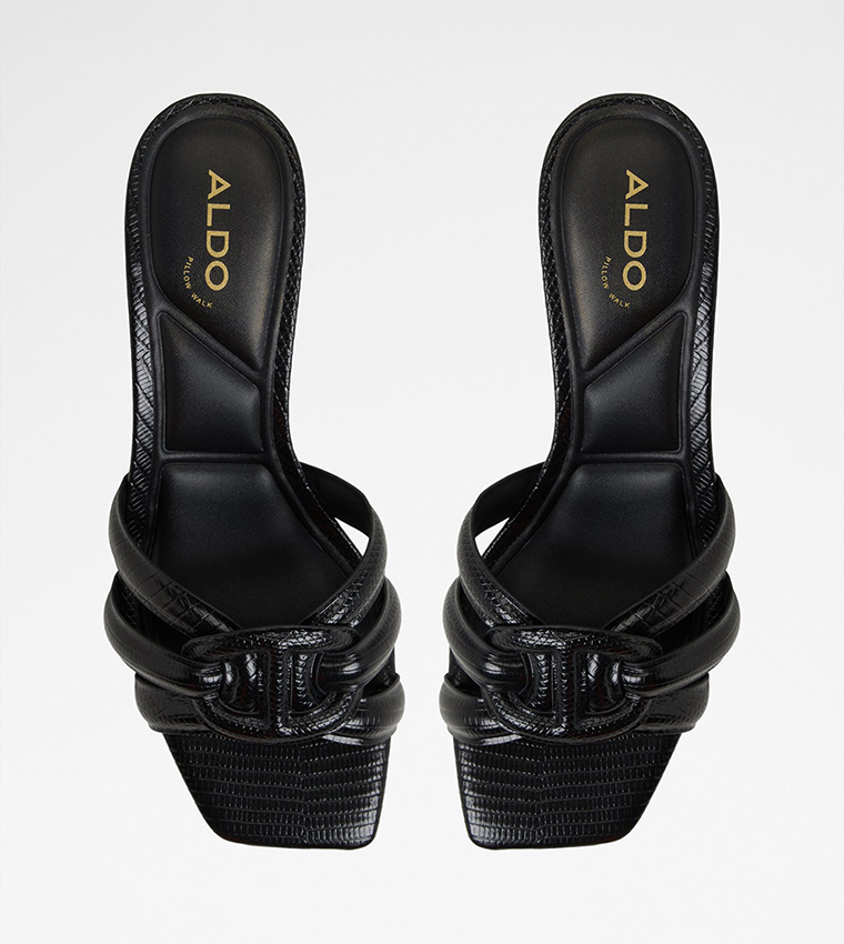 GWELIWIEN Textured Heeled Sandals