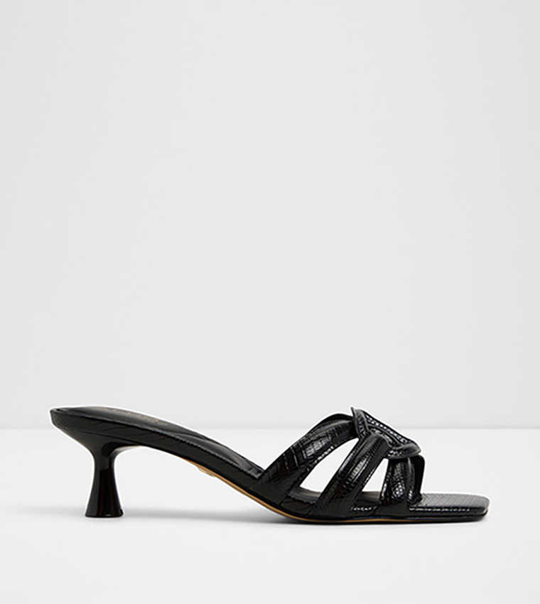 GWELIWIEN Textured Heeled Sandals
