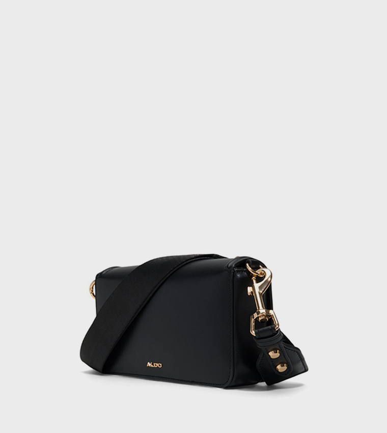 GWENDY Textured Flap Crossbody Bag
