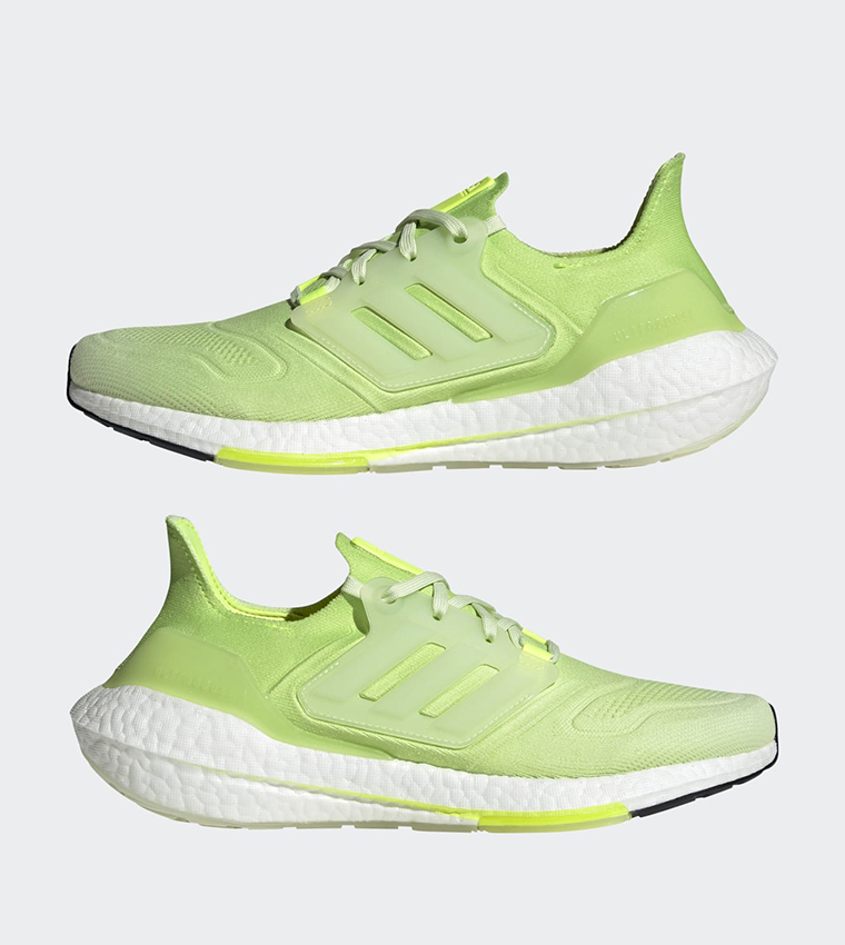 Adidas running shoes neon green best sale