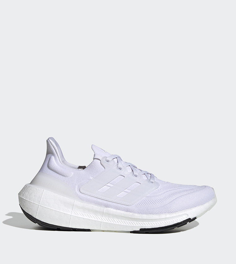 White ultra boost yeezy laces top