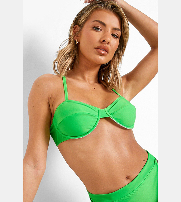 Neon green underwire bikini on sale