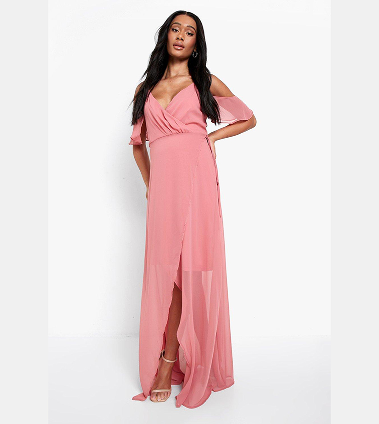 Blush cold shoulder maxi dress new arrivals
