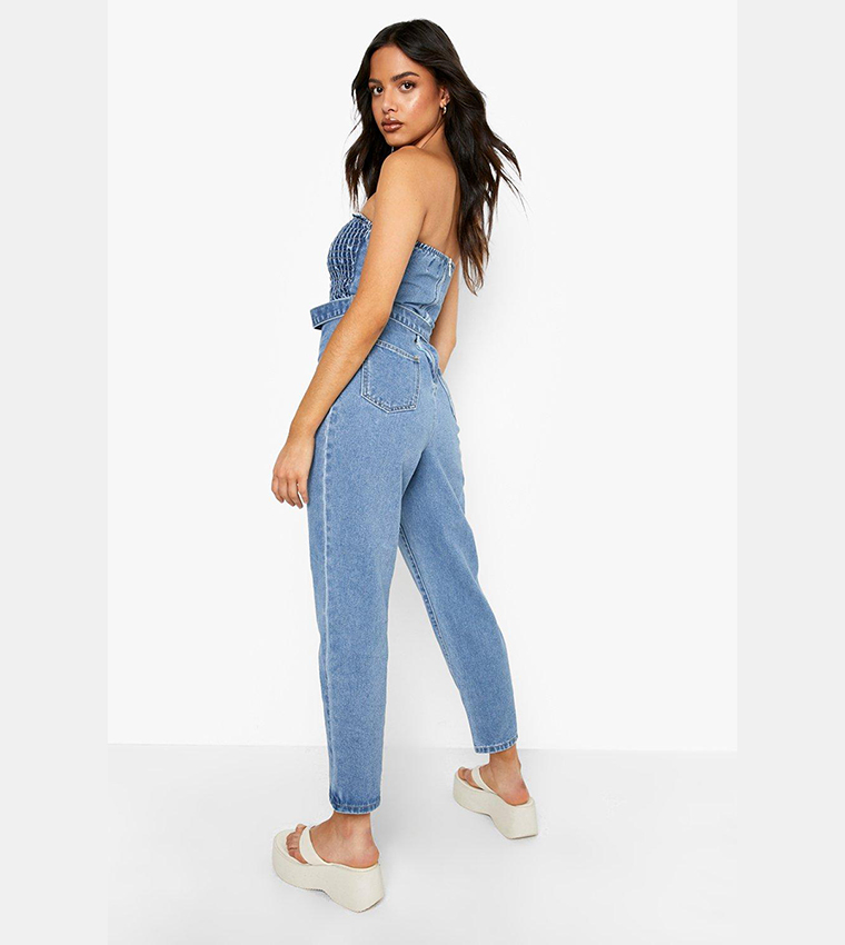 Bandeau store belted jumpsuit