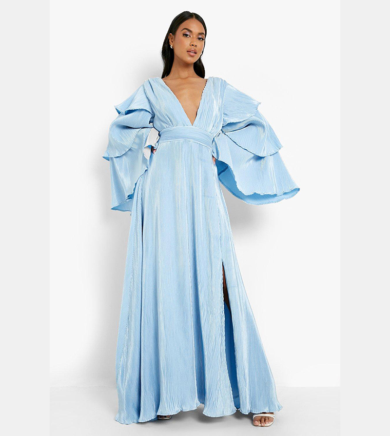 knee length dresses for ladies Layered Ruffle Boho Dress main image 1