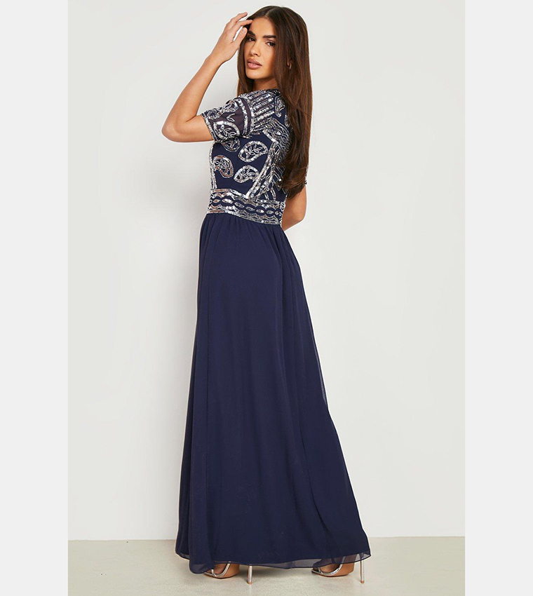 Tall One Shoulder Pleated Maxi Dress