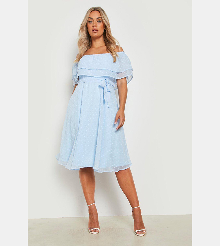 blue mesh long sleeve dress Light Blue Lace Mesh Dress L / Blue main image 0