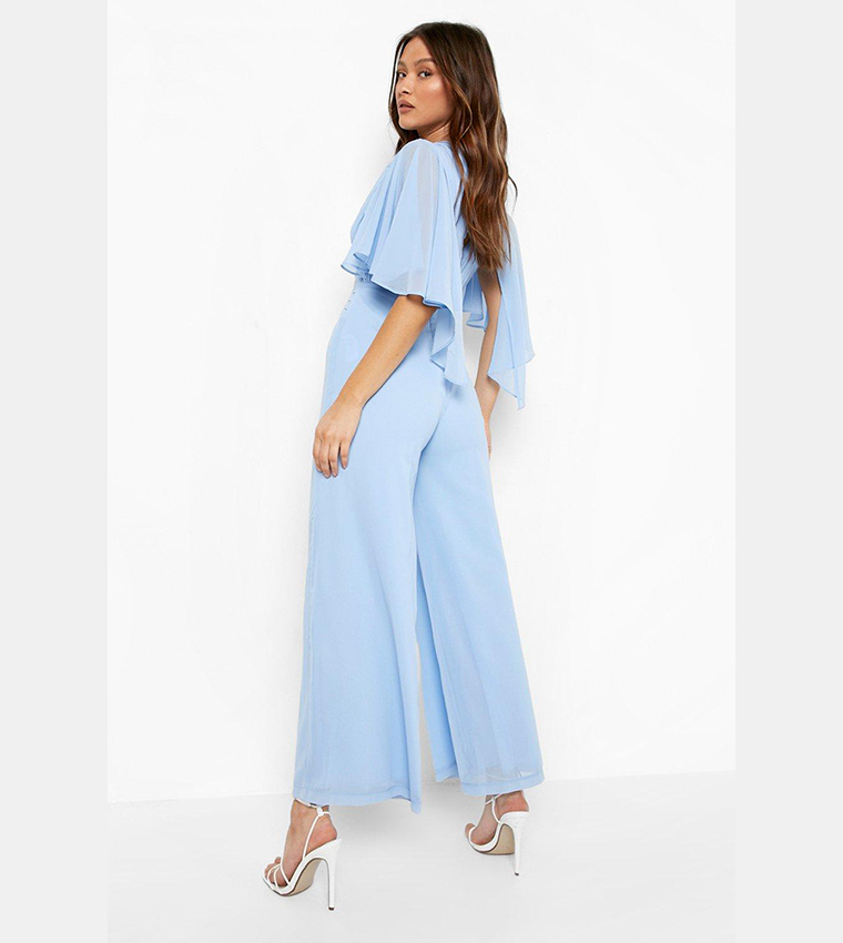 Baby blue hot sale culotte jumpsuit