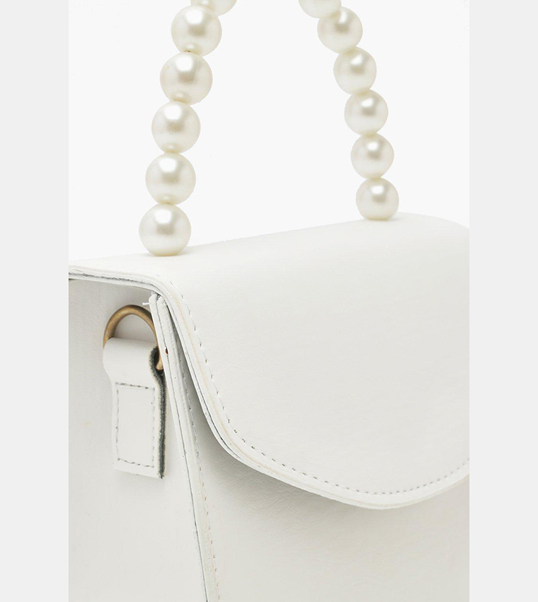 Buy Boohoo Pearl Handle Handheld Bag In White 6thStreet UAE
