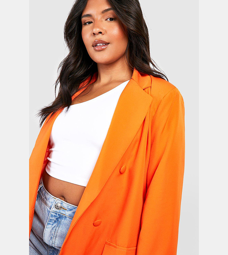 Orange longline blazer sale