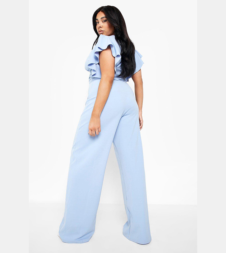 Angel Sleeves V-Neck Wide Leg Jumpsuit