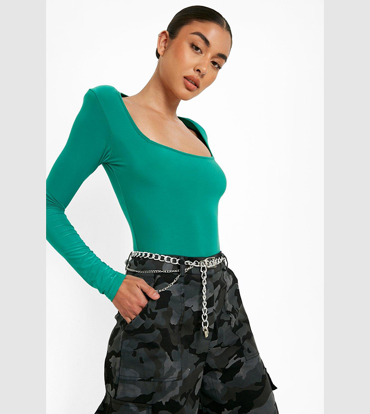 Buy Boohoo Chunky Chain Belt In Silver 6thStreet Kuwait