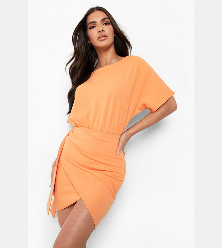 Orange shop batwing dress