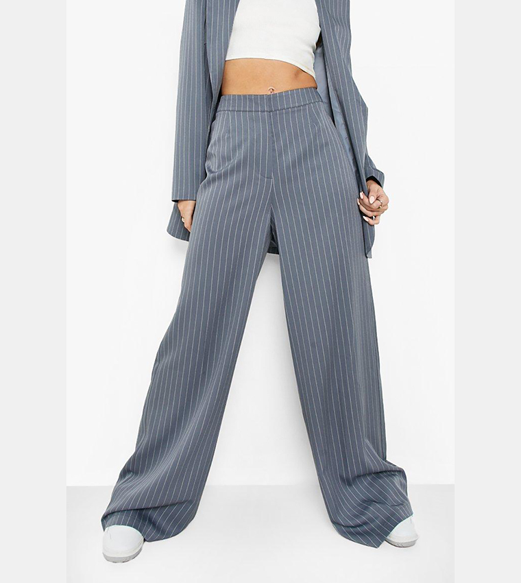 Pinstripe Suit Trousers Boohoo Pinstripe Trousers Relaxed Fit