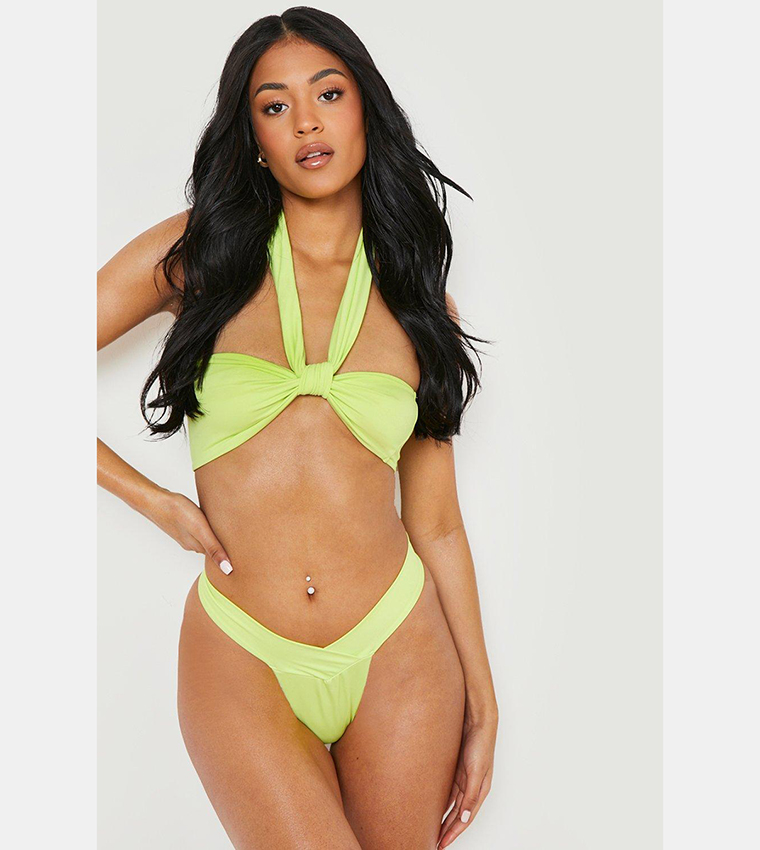 Buy Boohoo Tall Neon Bikini Top In Neon 6thStreet UAE