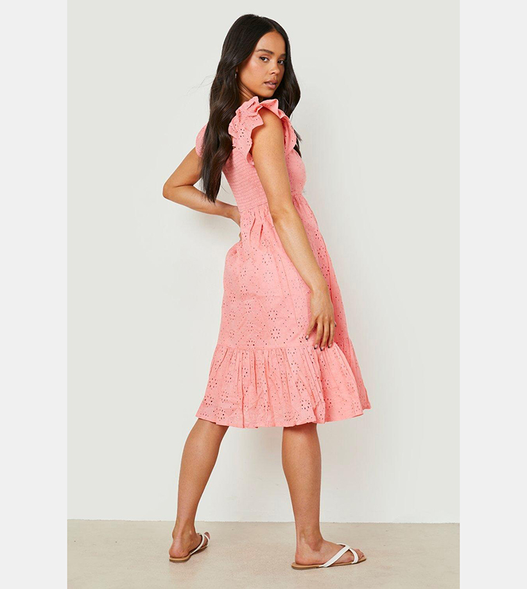Oasis coral bardot dress new arrivals