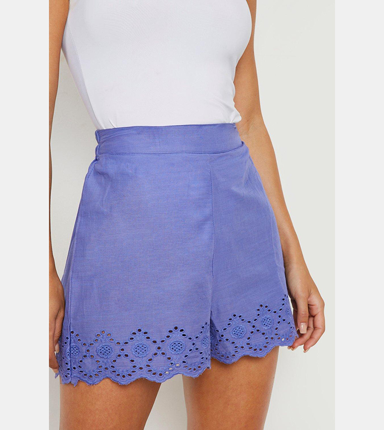 Purple high store waisted shorts