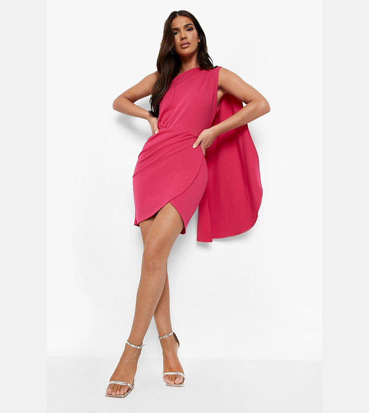 Cape sleeve mini outlet dress