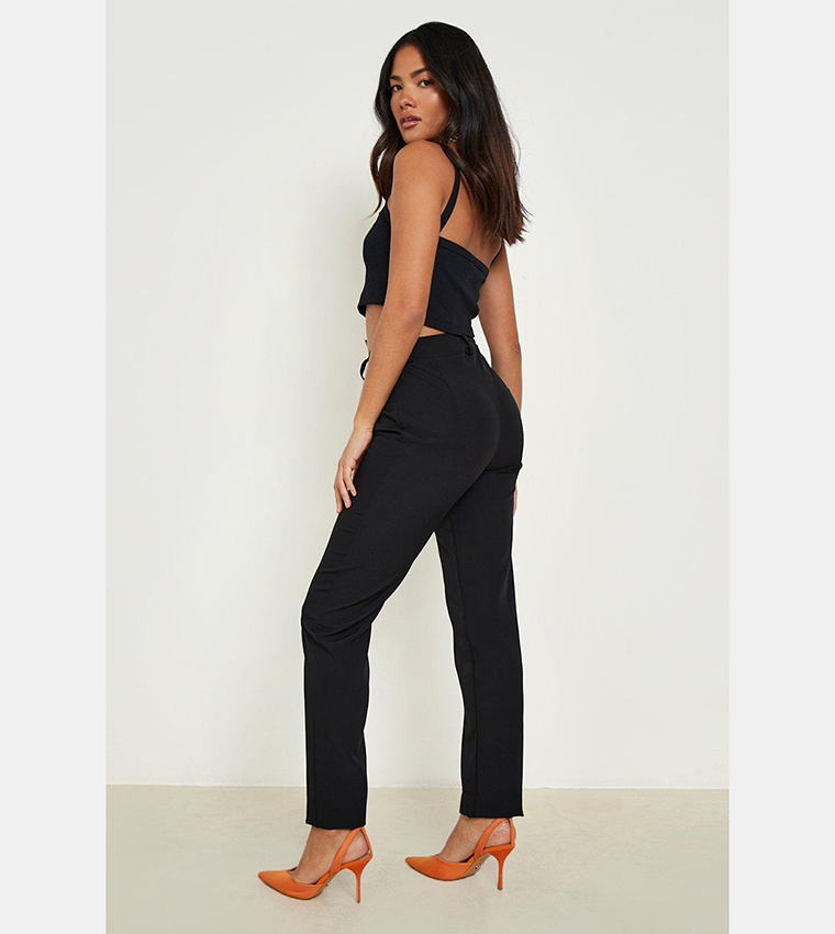 High Waist Tapered Tailored Suit Pants