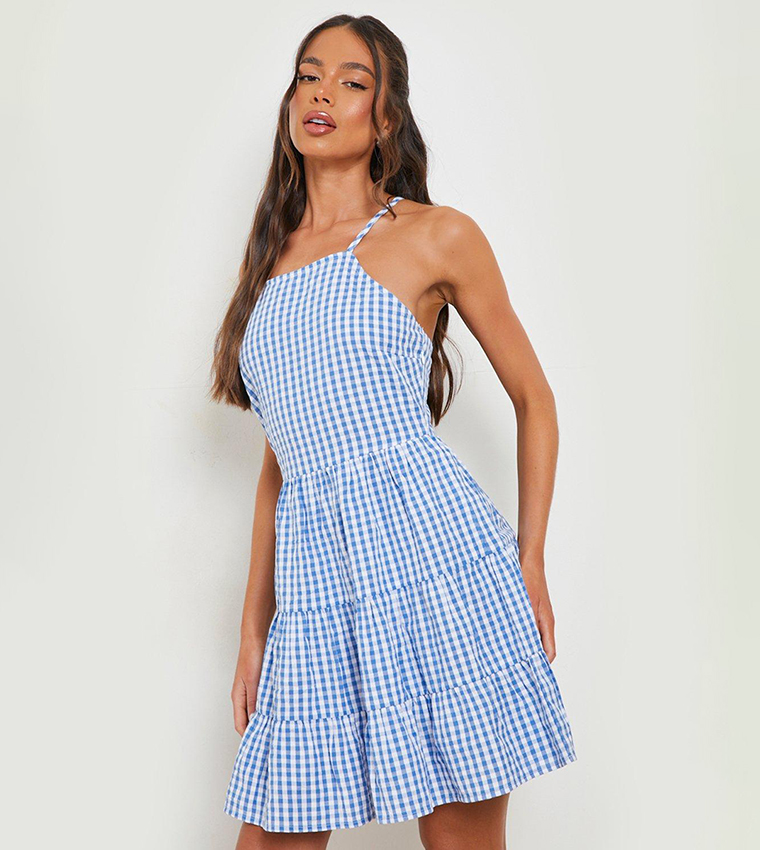 Boohoo 2024 gingham dress