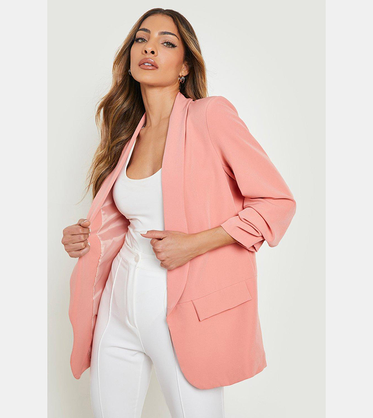 Pastel pink blazer top