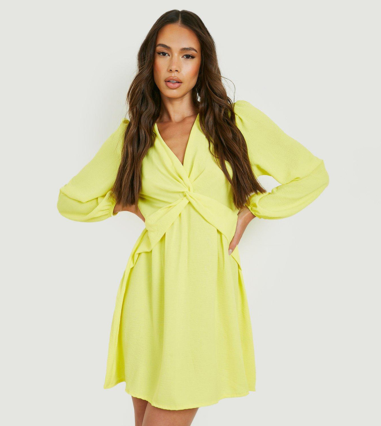 long sleeve yellow skater dress Lovskoo Womens Summer Spring Sweetheart Neck Ruffle Elegant Long Sleeve Mini Short Swing Skater Dresses Yellow L, Women's, Size: Large