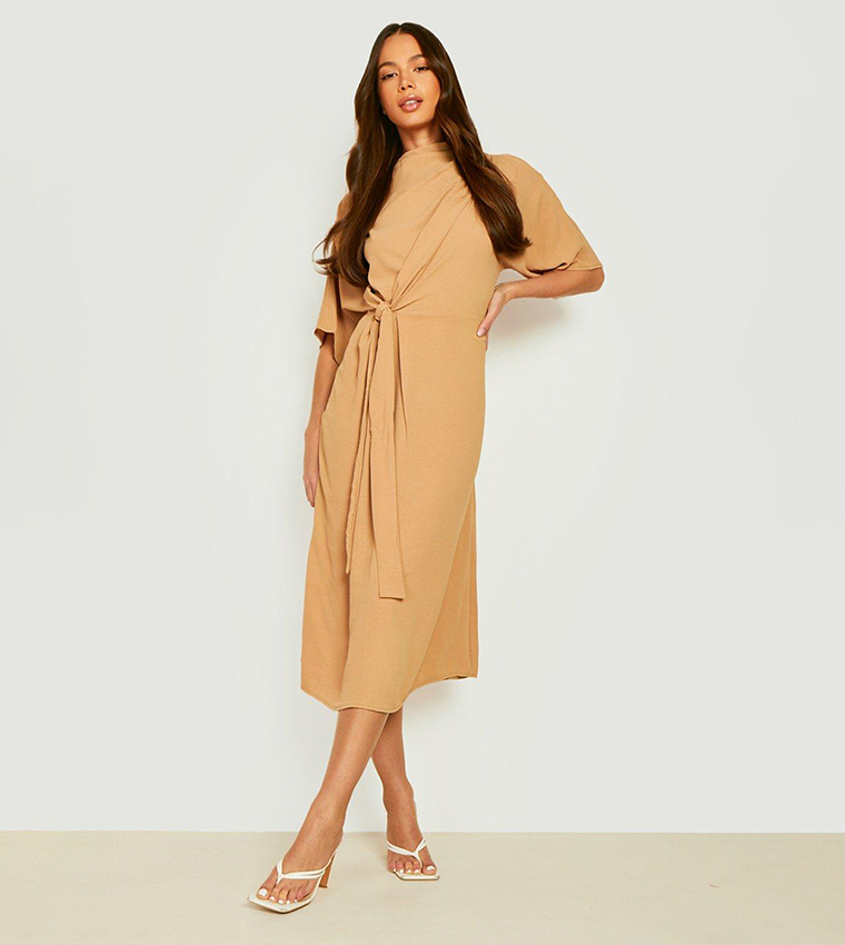 Knot front dress midi hotsell