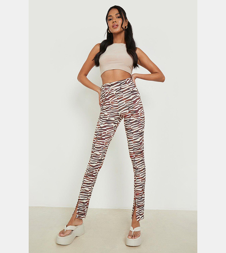 Olalook Leggings - Silver-colored - High Waist - Trendyol