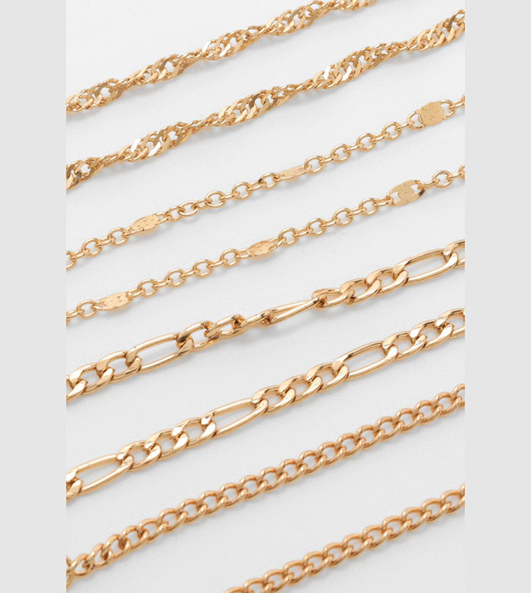 Pack of 4 Mix Chain Anklets