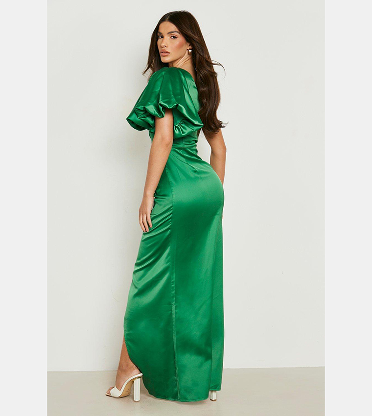 strapless open back dress Nadia One Shoulder Maxi Dress - Sage main image 0
