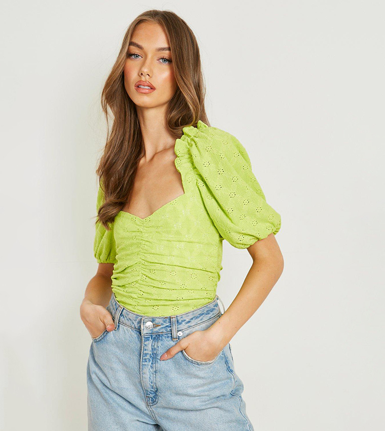 トップス S ruched sculpt body lace THEREDTHREAD / ザレッドスレッド