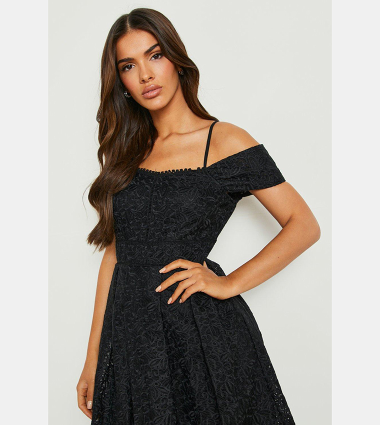 raquel black lace corset midi dress Black Plunge Corset Midi Dress
