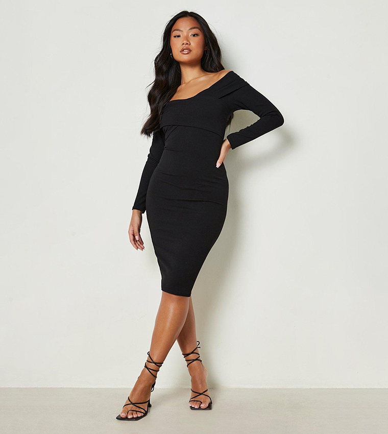 prom dress off the shoulder corset BABARONI Stretch Satin Black Prom Dresses Sheath/Column Off-the-shoulder  Sequins Appliqued With Slit Pleated