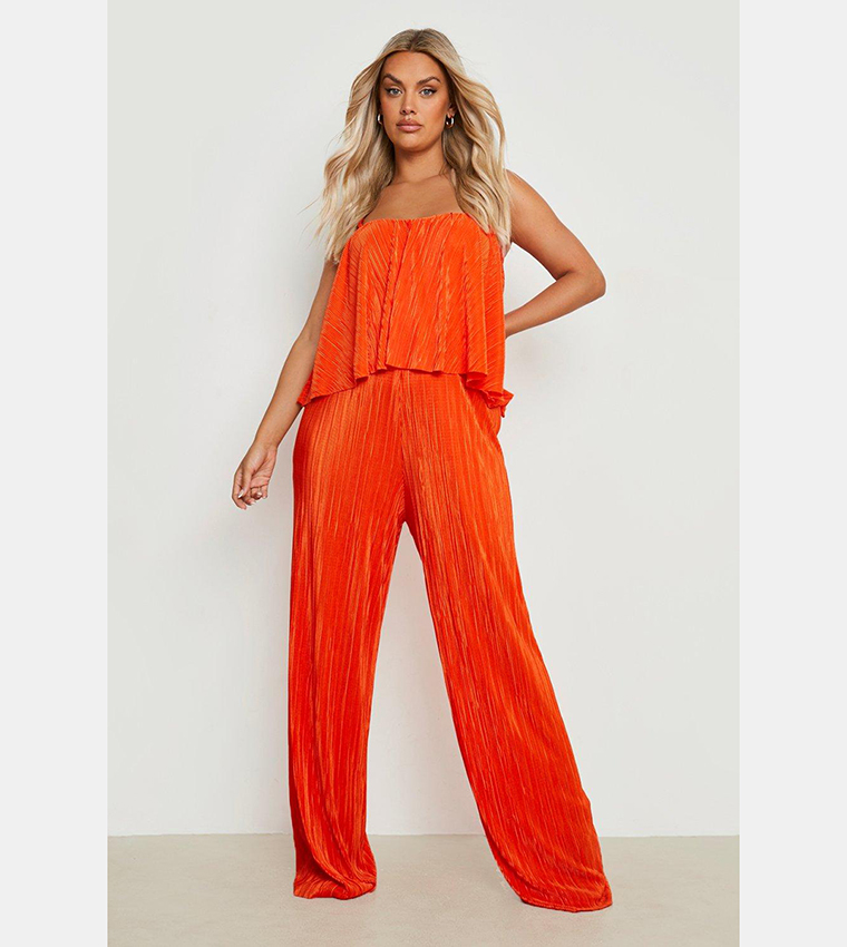 Orange shop jumpsuit pants