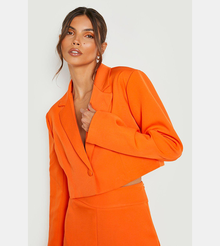 Orange 2025 cropped blazer