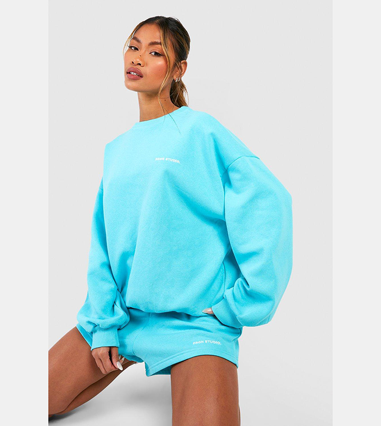 Buy Boohoo Studio Embroidered Shorty Tracksuit In Blue 6thStreet