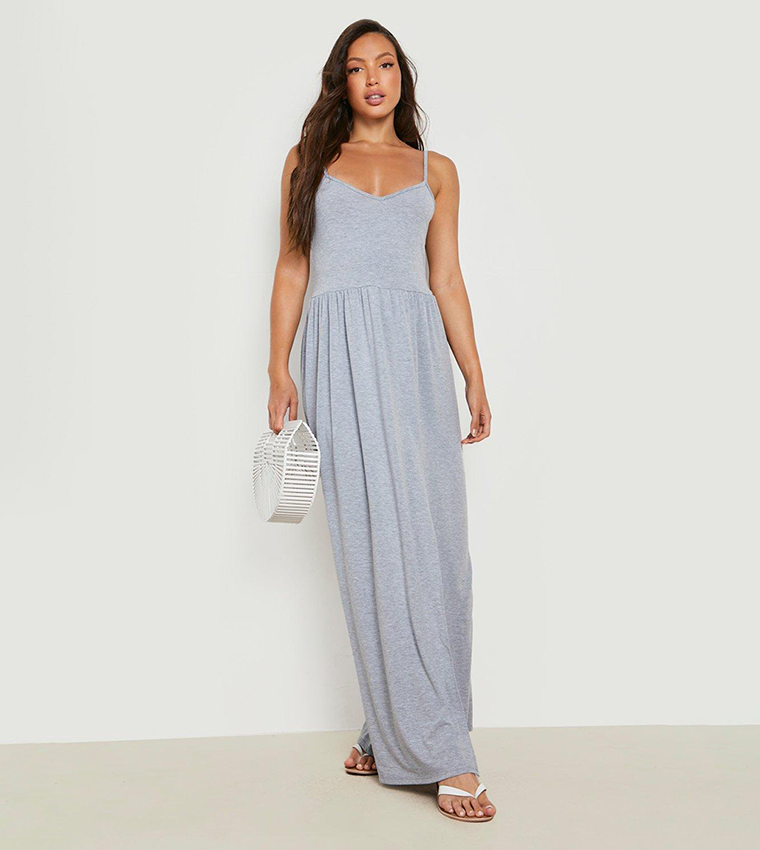 Grey jersey maxi dress hotsell