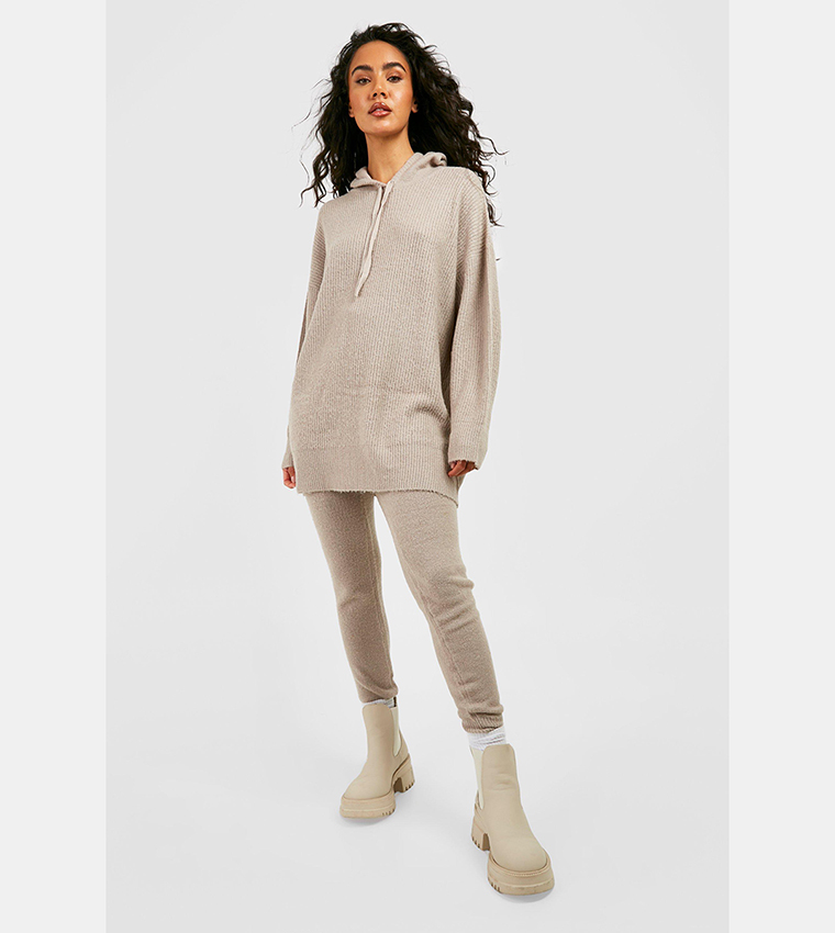 Soft Knit Hoodie & Trousers Co-Ord Set