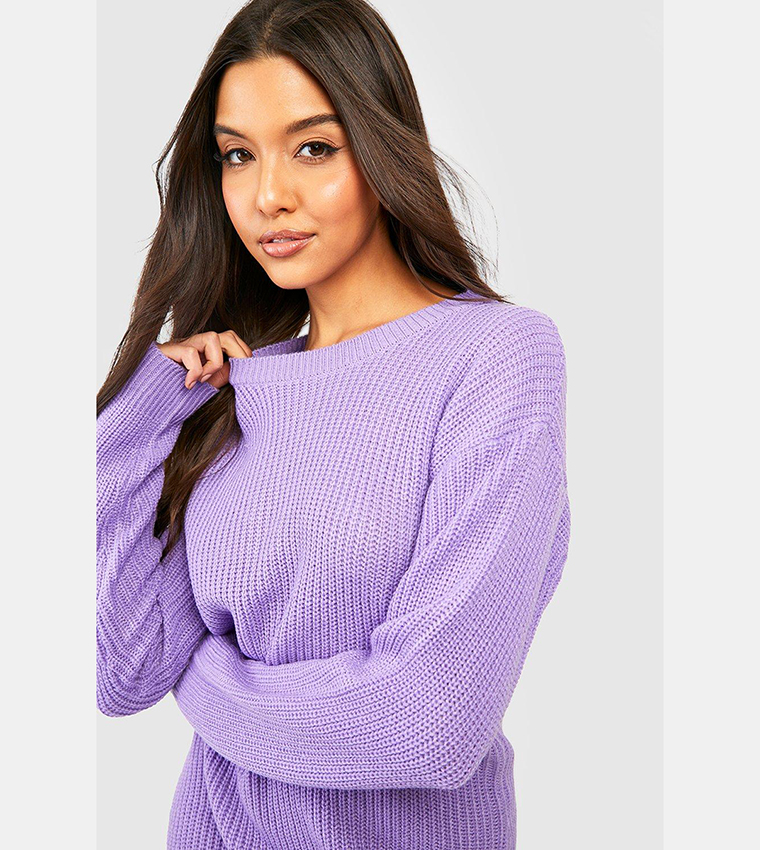 Crew Neck Sweater Dress