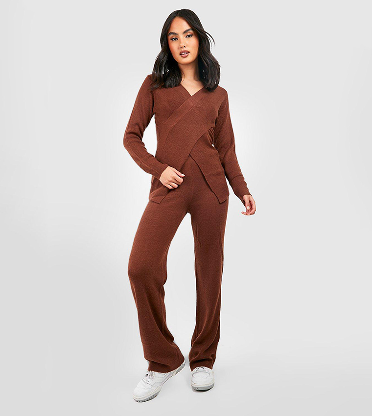Knit trousers and sweater set - Co ord Sets - Women
