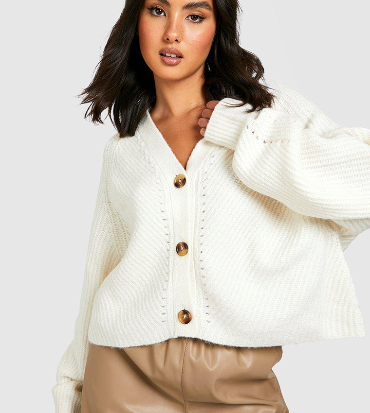 Oversized on sale cropped cardigan