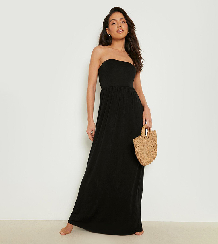knee length dresses for ladies Ocean Pearl Bandeau Maxi Dress – OutDazl main image 0