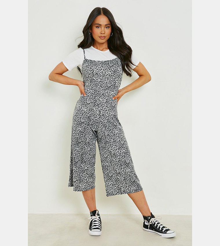 Boohoo stripe cheap cami jumpsuit