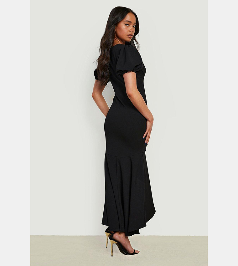 Grey fishtail maxi dress sale