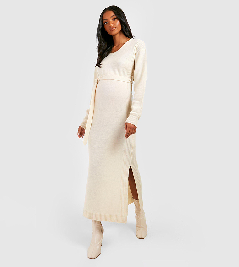 Maternity beige dress hotsell