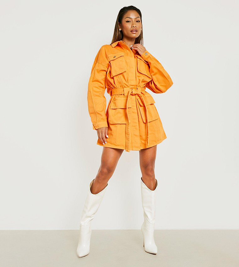 orange utility dress Utility Dress, Paprika