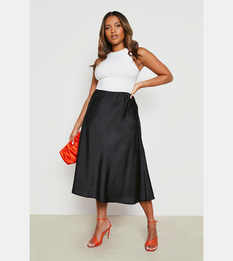 A line midi skirt plus outlet size