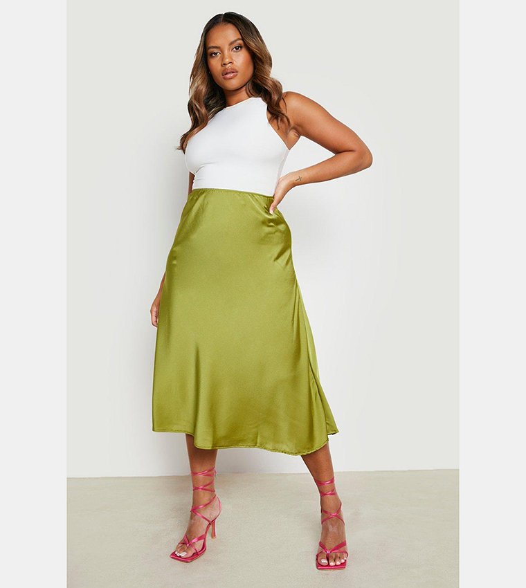 Green midi clearance skirt xl